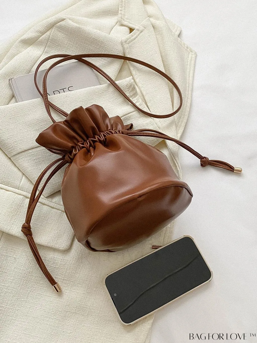 BagForLove - Stylish Korean Ruched Bucket Bag - Versatile & Adorable