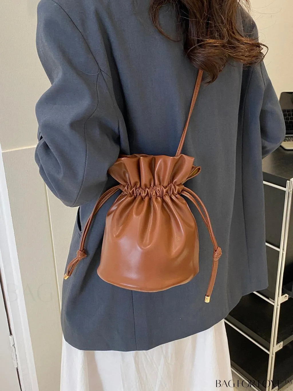 BagForLove - Stylish Korean Ruched Bucket Bag - Versatile & Adorable
