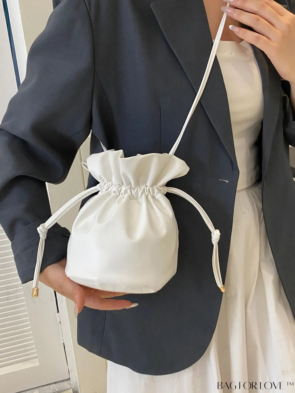 BagForLove - Stylish Korean Ruched Bucket Bag - Versatile & Adorable