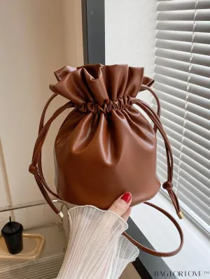 BagForLove - Stylish Korean Ruched Bucket Bag - Versatile & Adorable