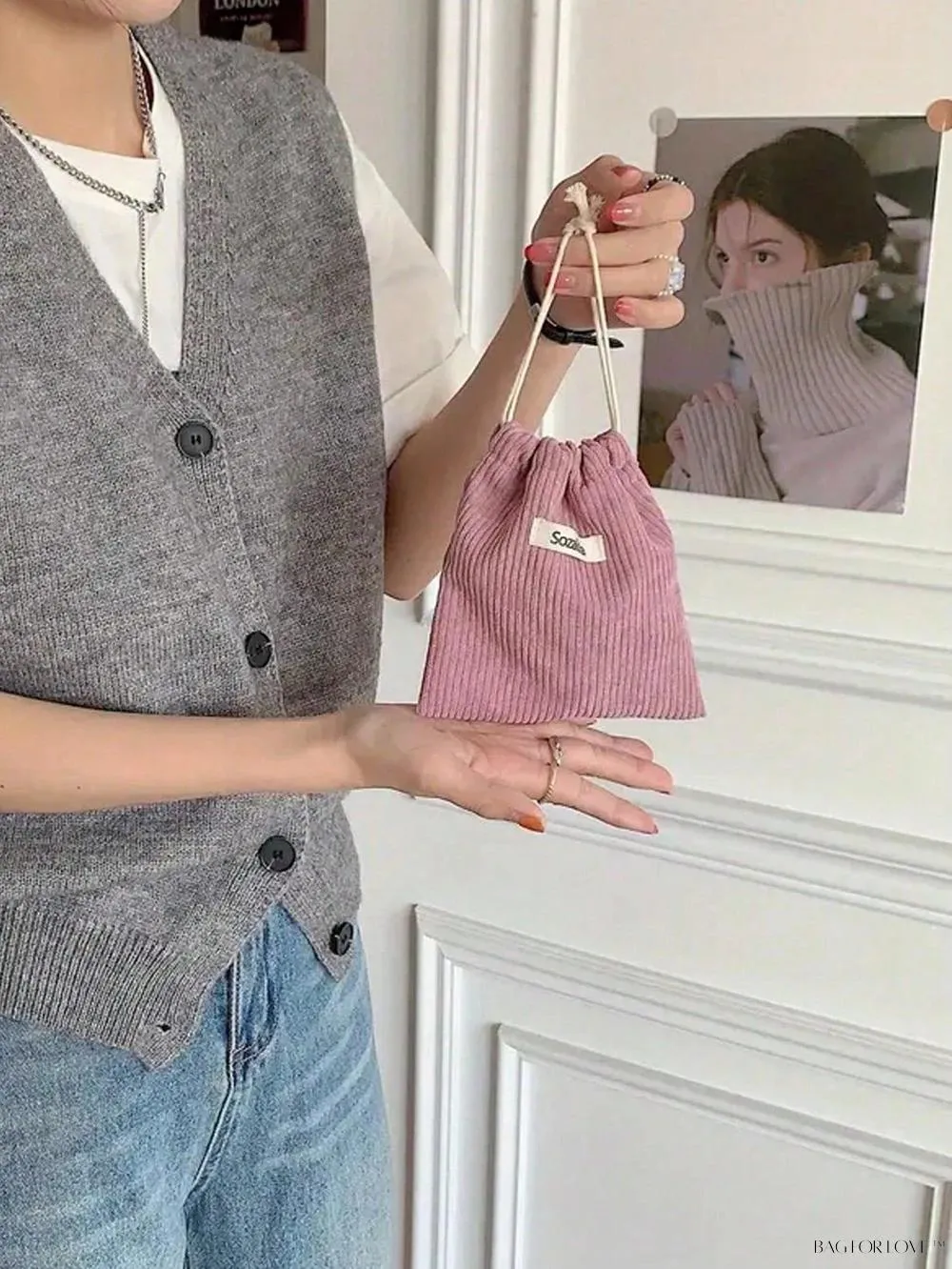 BagForLove - Travel-Sized Makeup Storage Pouch with Drawstring Flap