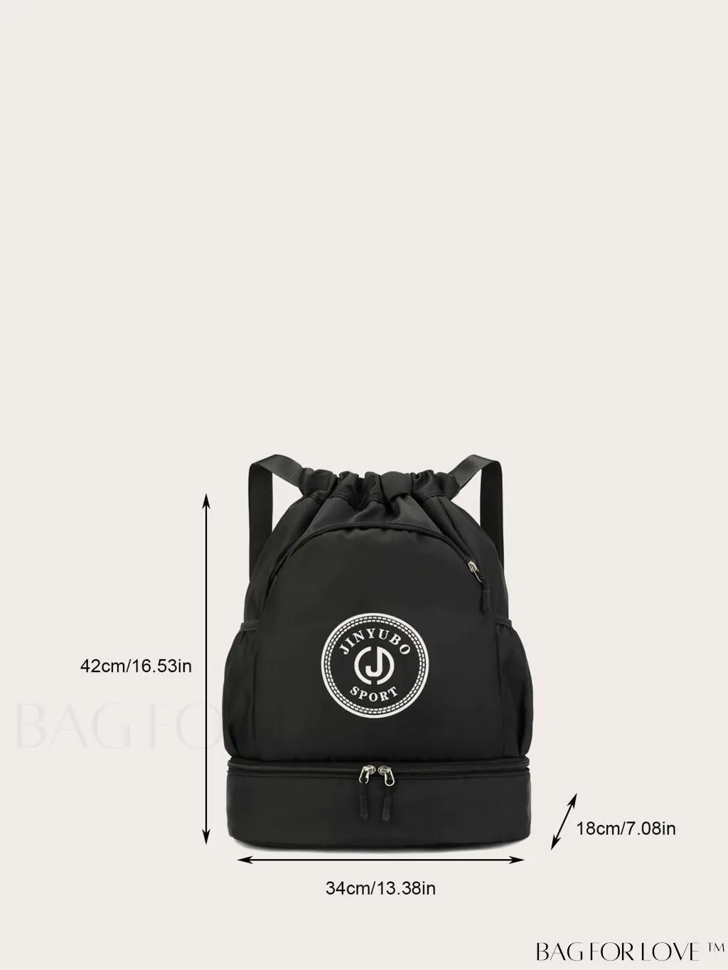 BagForLove - Versatile Drawstring Backpack with Shoe Compartment, Lightweight Workout Bag for Daily Commute, Outdoor Travel, and Gym