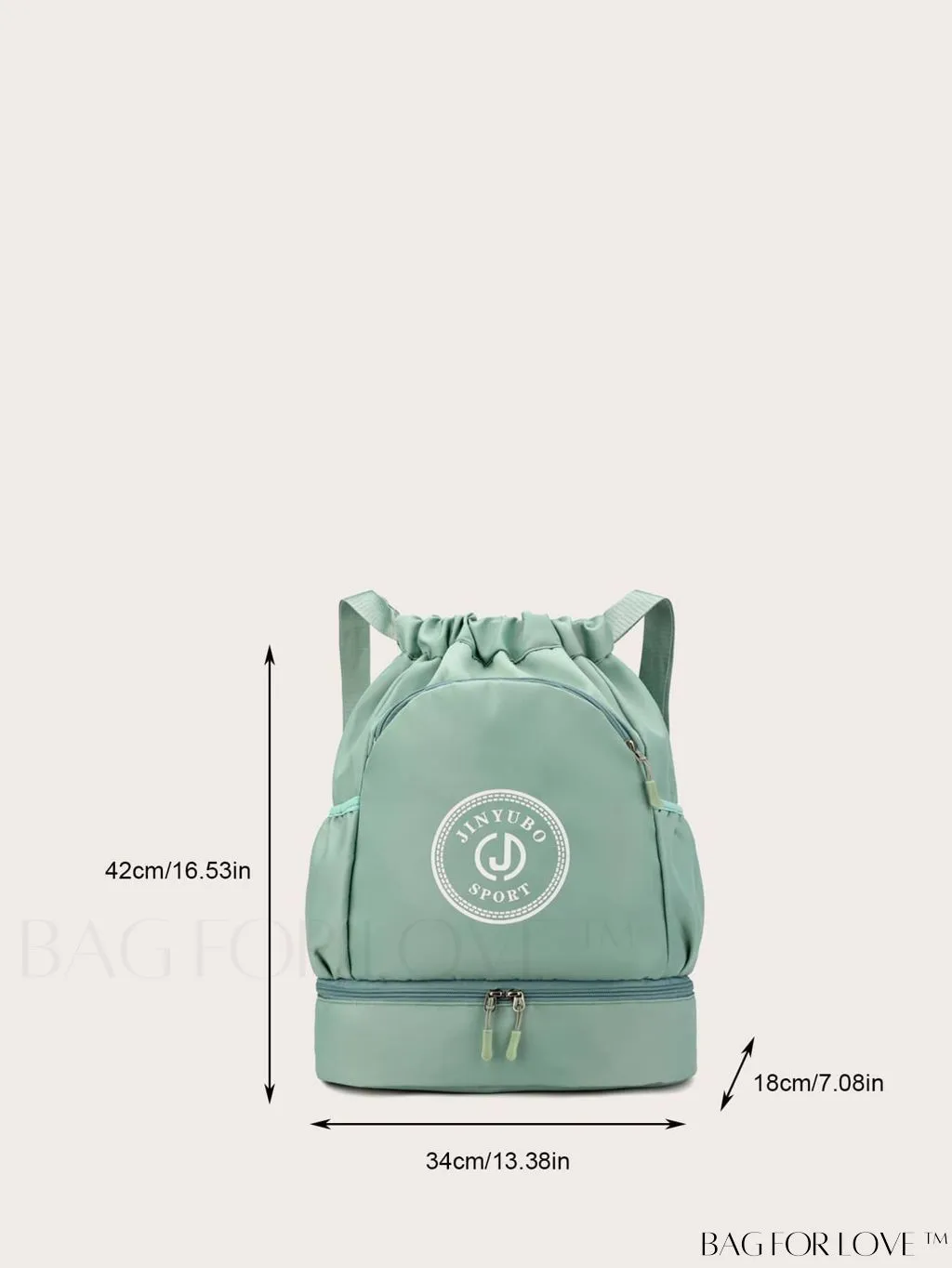 BagForLove - Versatile Drawstring Backpack with Shoe Compartment, Lightweight Workout Bag for Daily Commute, Outdoor Travel, and Gym