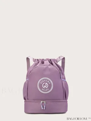 BagForLove - Versatile Drawstring Backpack with Shoe Compartment, Lightweight Workout Bag for Daily Commute, Outdoor Travel, and Gym