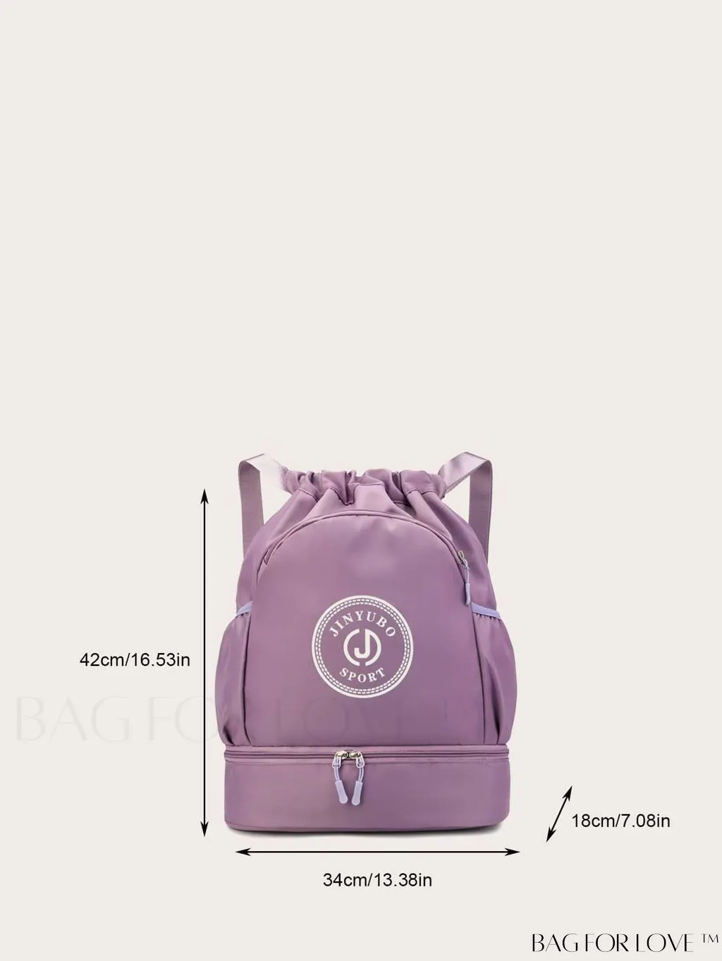 BagForLove - Versatile Drawstring Backpack with Shoe Compartment, Lightweight Workout Bag for Daily Commute, Outdoor Travel, and Gym