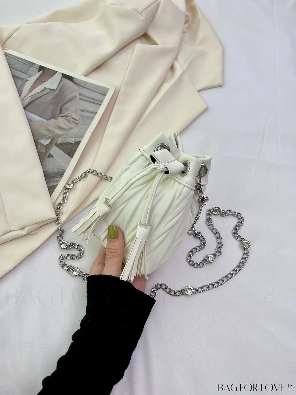 BagForLove - Versatile Korean Fashion Pleated Bucket Bag - Trendy and Personalized Shoulder Crossbody