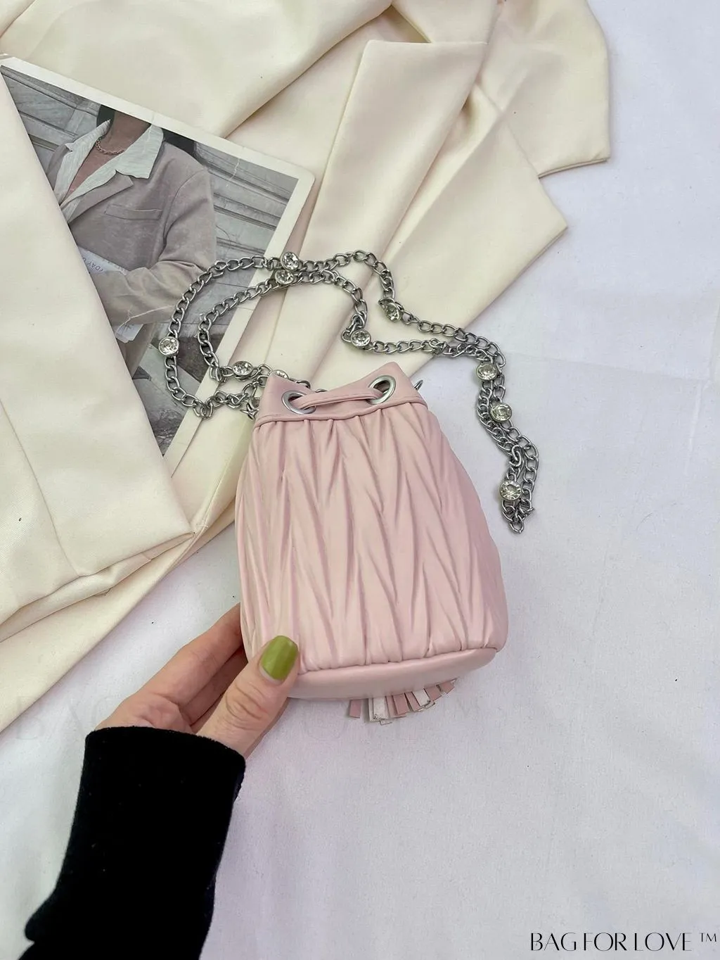 BagForLove - Versatile Korean Fashion Pleated Bucket Bag - Trendy and Personalized Shoulder Crossbody