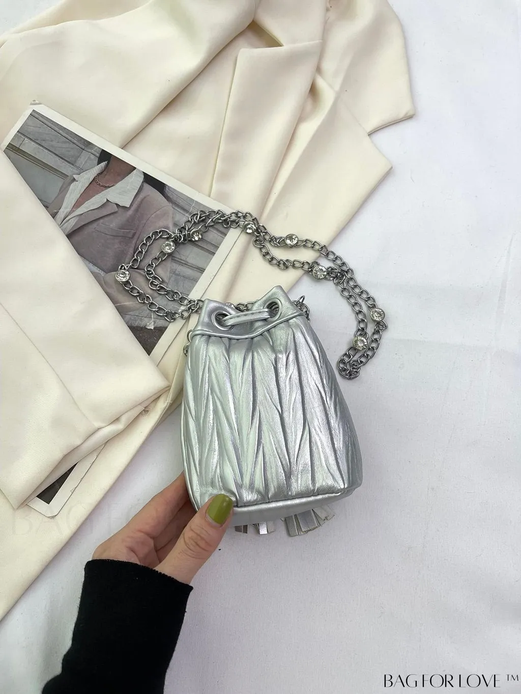 BagForLove - Versatile Korean Fashion Pleated Bucket Bag - Trendy and Personalized Shoulder Crossbody