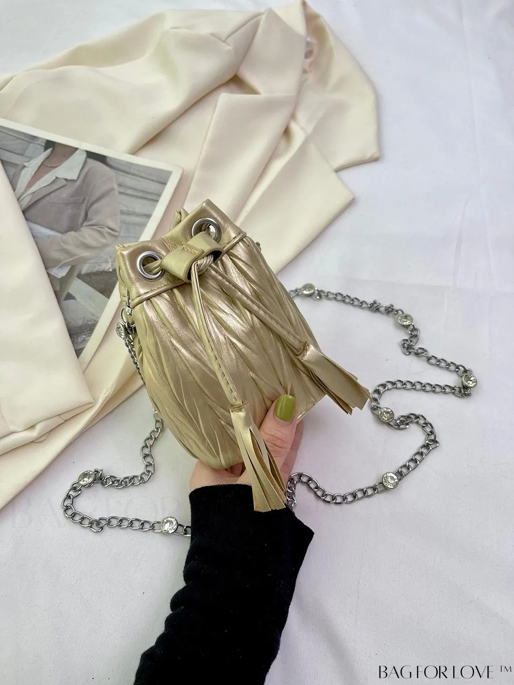 BagForLove - Versatile Korean Fashion Pleated Bucket Bag - Trendy and Personalized Shoulder Crossbody