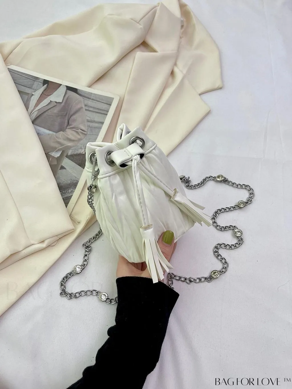 BagForLove - Versatile Korean Fashion Pleated Bucket Bag - Trendy and Personalized Shoulder Crossbody