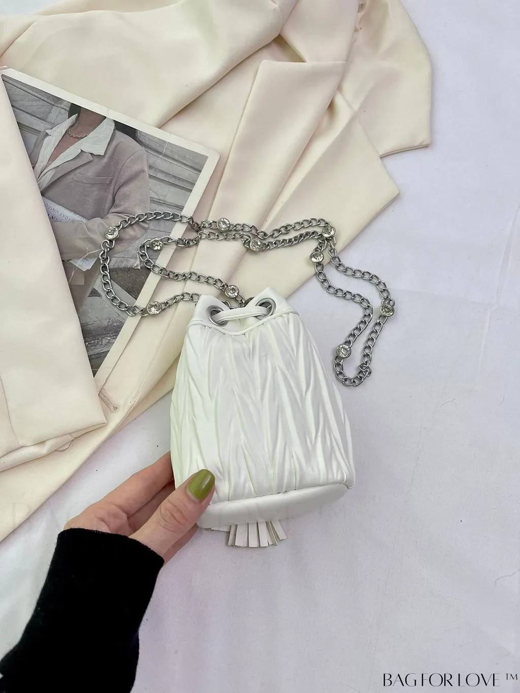 BagForLove - Versatile Korean Fashion Pleated Bucket Bag - Trendy and Personalized Shoulder Crossbody