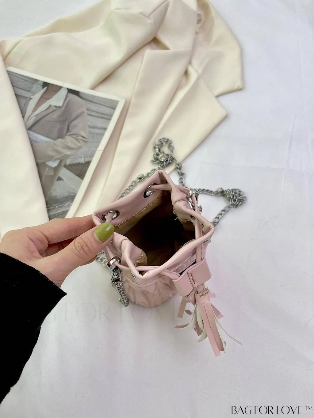 BagForLove - Versatile Korean Fashion Pleated Bucket Bag - Trendy and Personalized Shoulder Crossbody