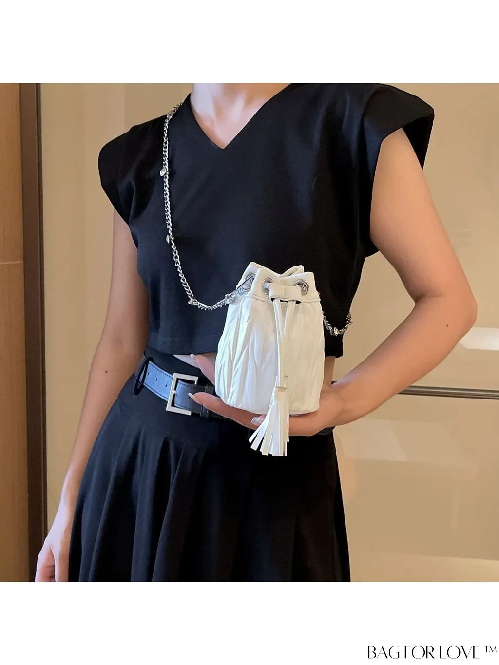 BagForLove - Versatile Korean Fashion Pleated Bucket Bag - Trendy and Personalized Shoulder Crossbody