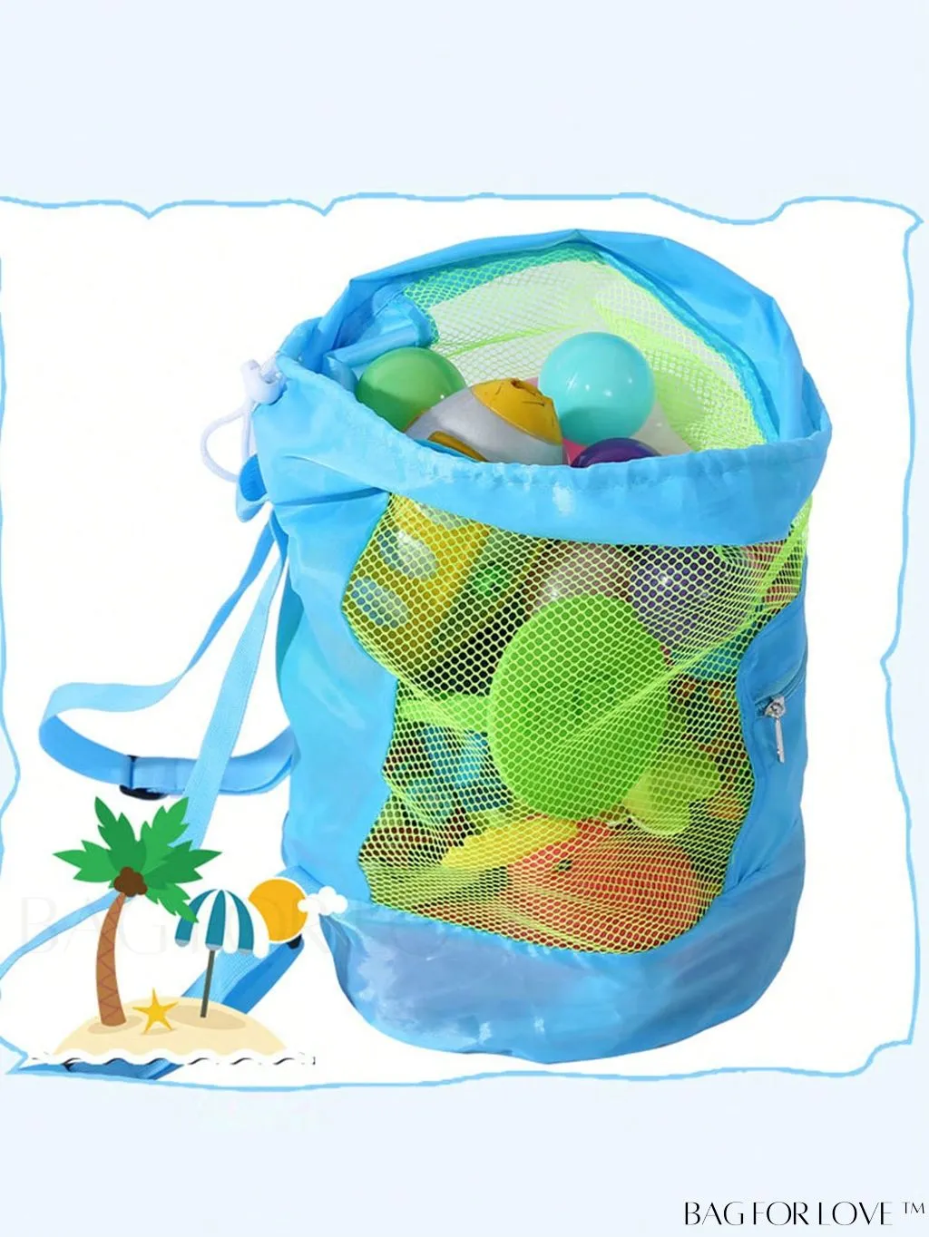 BagForLove - Waterproof Beach Backpack with Adjustable Strap for Swimming, Outdoor Sports, and Gym