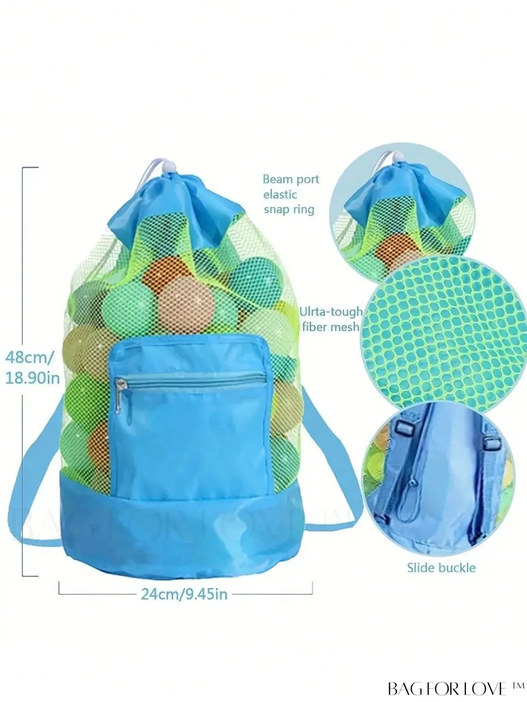 BagForLove - Waterproof Beach Backpack with Adjustable Strap for Swimming, Outdoor Sports, and Gym
