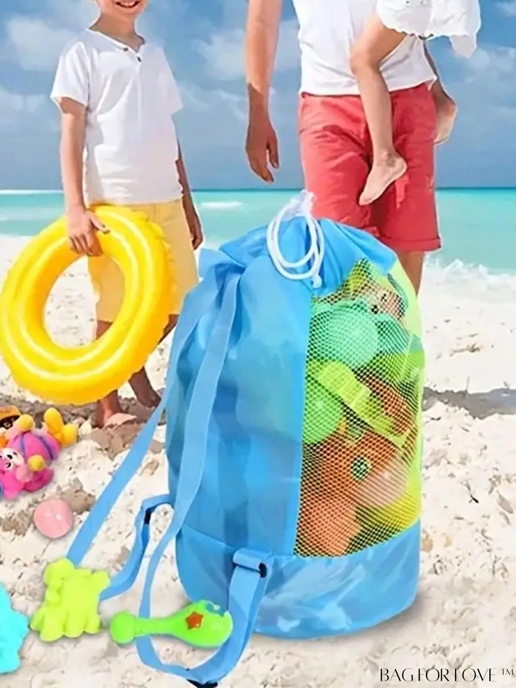 BagForLove - Waterproof Beach Backpack with Adjustable Strap for Swimming, Outdoor Sports, and Gym