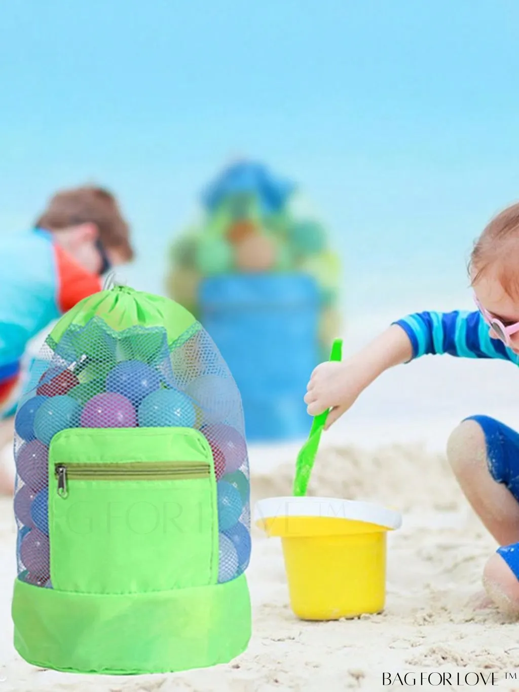 BagForLove - Waterproof Beach Backpack with Adjustable Strap for Swimming, Outdoor Sports, and Gym