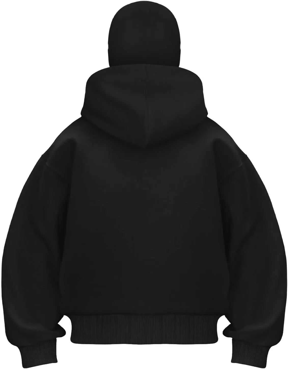 Balaclava Hoodie Zipper, Winter Hoodies for Men Double Layer Hooded Sweatshirt Fleece Zip Jacket
