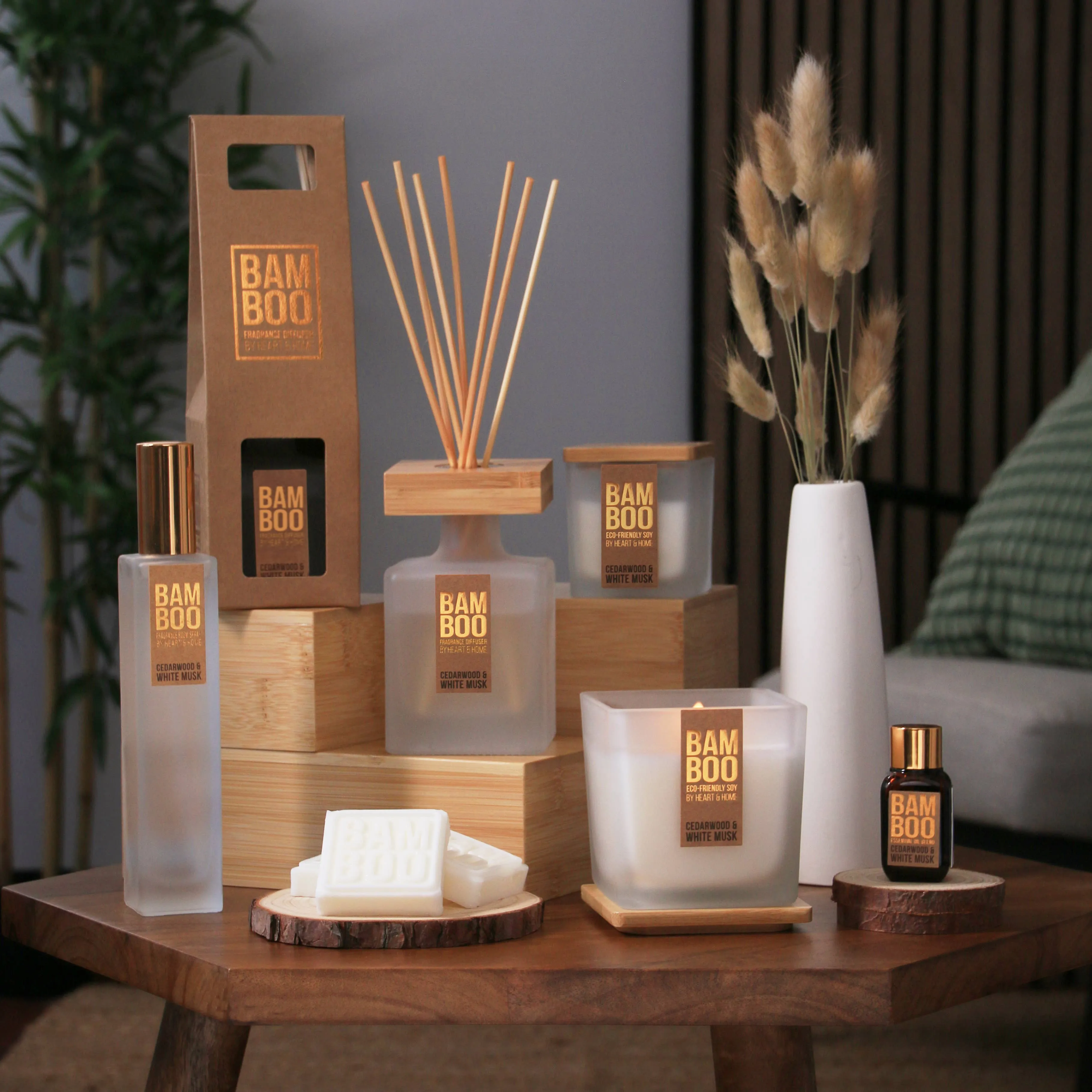 BAMBOO Cedarwood & White Musk - Reed Diffuser - 2.8 oz
