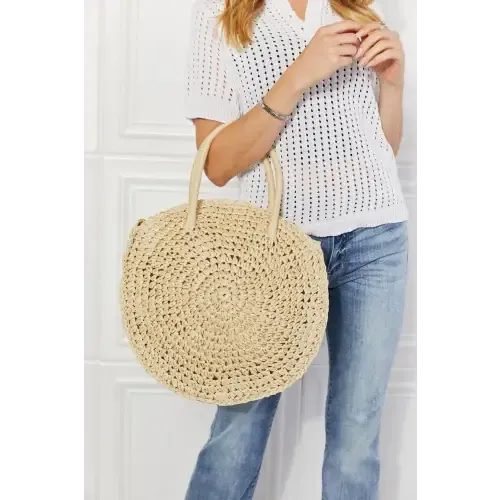 Beach Rattan Handbag Ivory