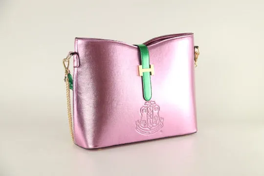“Beautiful Pearlized Pink & Green HandBag of Distinction II” (SOLD OUT)