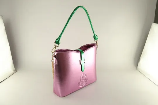 “Beautiful Pearlized Pink & Green HandBag of Distinction II” (SOLD OUT)