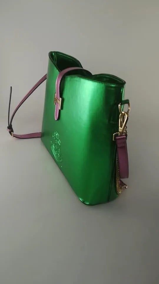 “Beautiful Pearlized Pink & Green HandBag of Distinction II” (SOLD OUT)