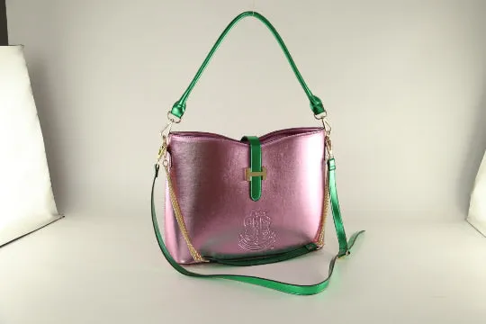 “Beautiful Pearlized Pink & Green HandBag of Distinction II” (SOLD OUT)