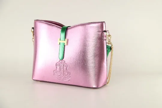 “Beautiful Pearlized Pink & Green HandBag of Distinction II” (SOLD OUT)