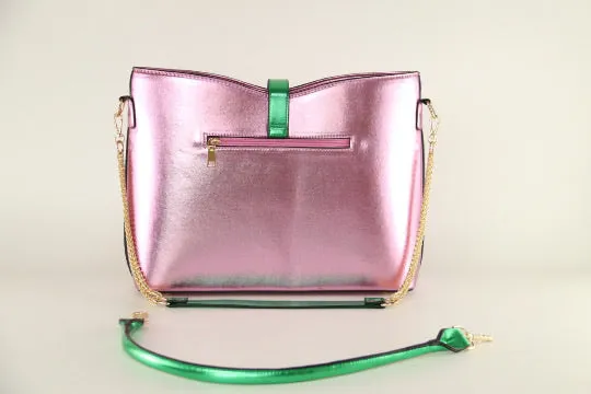 “Beautiful Pearlized Pink & Green HandBag of Distinction II” (SOLD OUT)