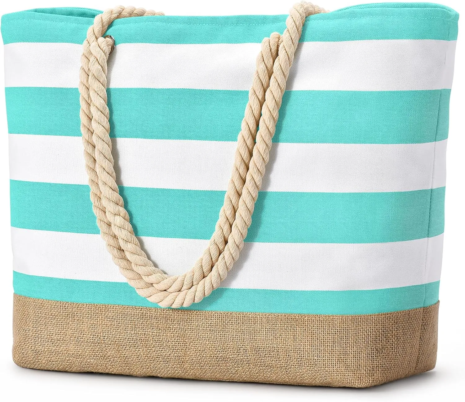Becokan Beach Bags for Women Large Canvas Beach Tote Bag Beach Bags Waterproof Sandproof Swim Pool Bag Travel Essentials