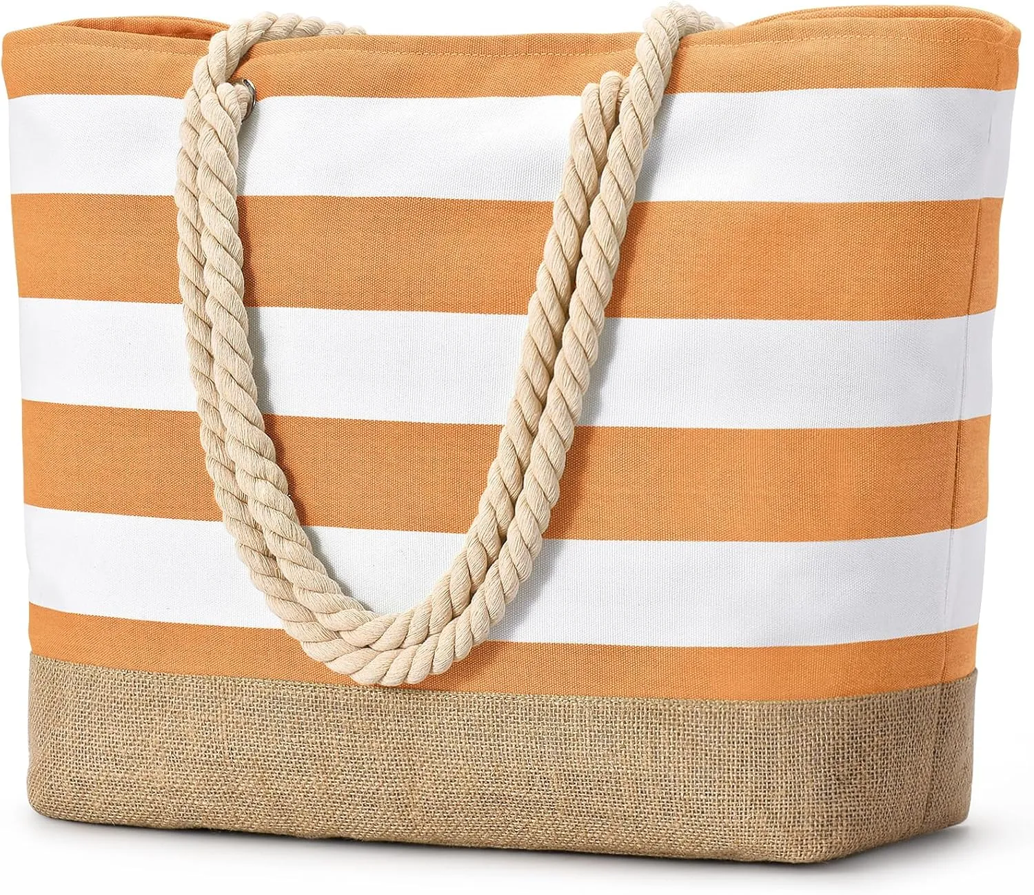 Becokan Beach Bags for Women Large Canvas Beach Tote Bag Beach Bags Waterproof Sandproof Swim Pool Bag Travel Essentials