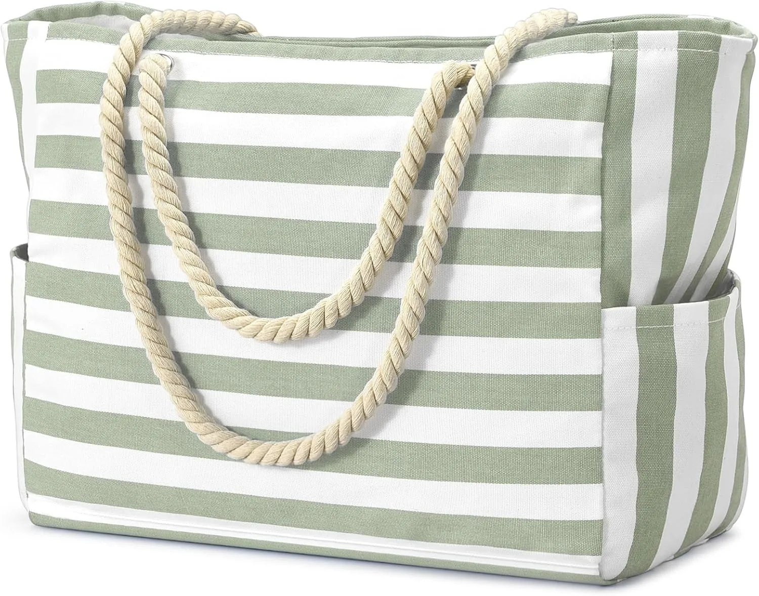 Becokan Beach Bags for Women Large Canvas Beach Tote Bag Beach Bags Waterproof Swim Pool Bag Beach Travel Essentials