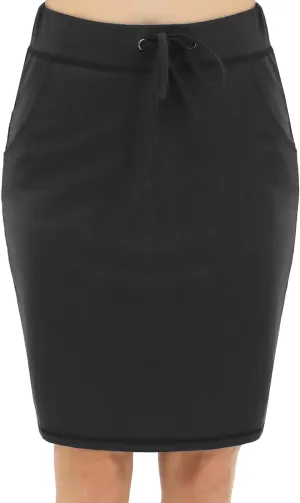 BENANCY Women's High Waist Stretch Pencil Skirt with Pockets