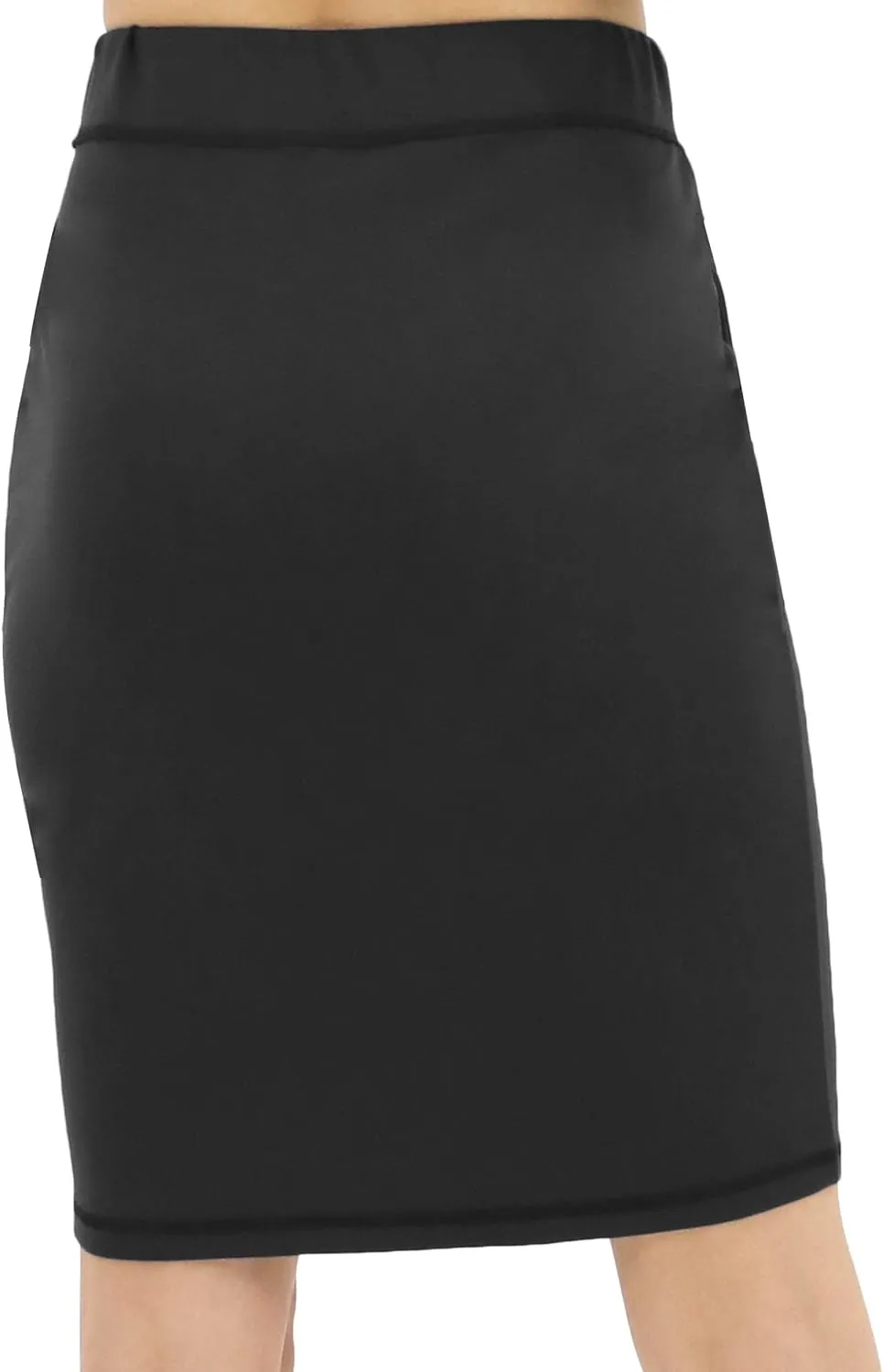 BENANCY Women's High Waist Stretch Pencil Skirt with Pockets