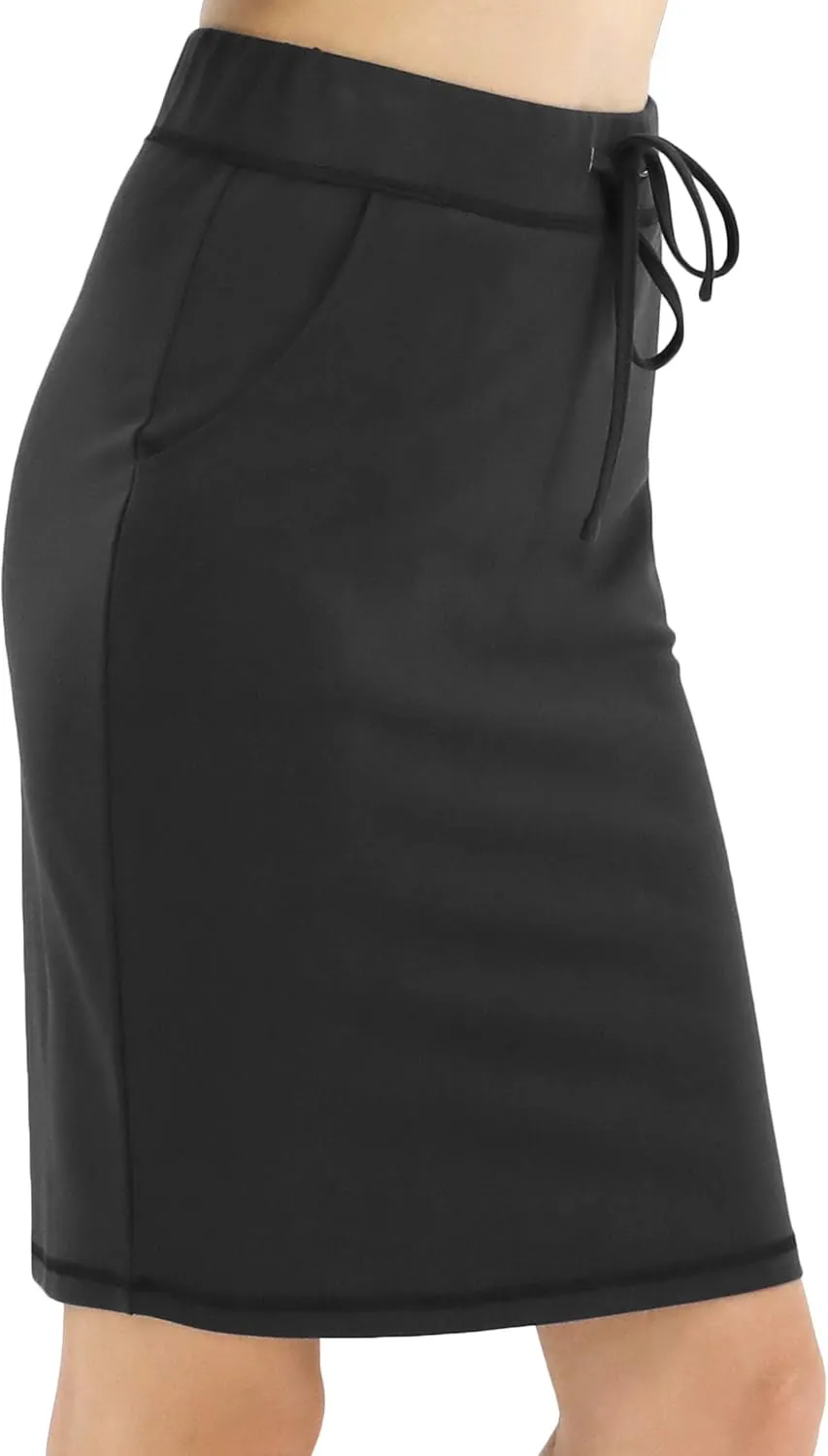 BENANCY Women's High Waist Stretch Pencil Skirt with Pockets