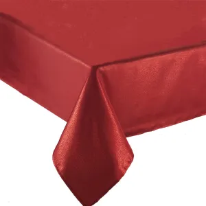 Benson Mills Elegance Mylar Metallic Tablecloth, 60" x 120", Red