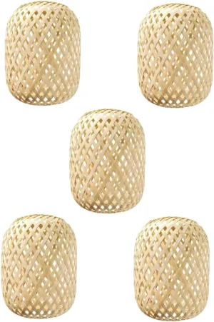 BESPORTBLE 5pcs Tiny Woven Lantern Decor Ornament for Miniature Dollhouse for Boys and Projects Warm Diffuse Lighting for Home Event Decorations