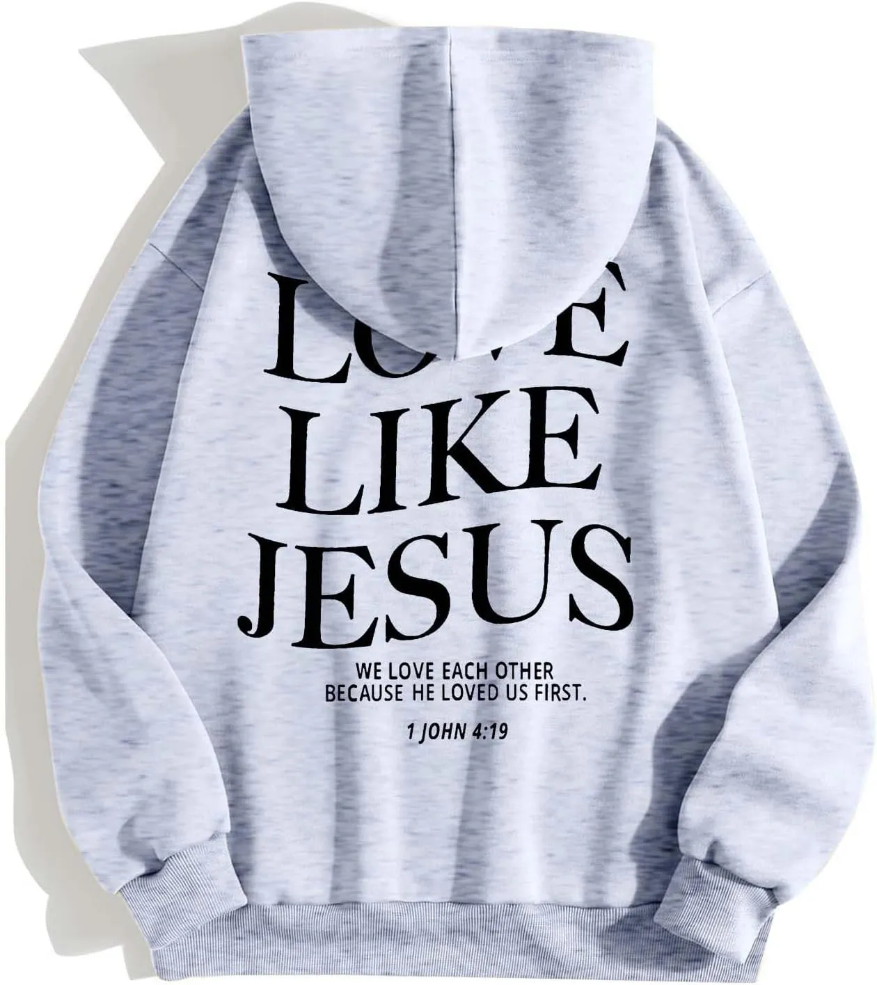 Bible Verse for Women Faith Over Fear Hoodie Fashion Shirt Christian Graphic Hoodies Pull Over Love Like Jesus Spirit