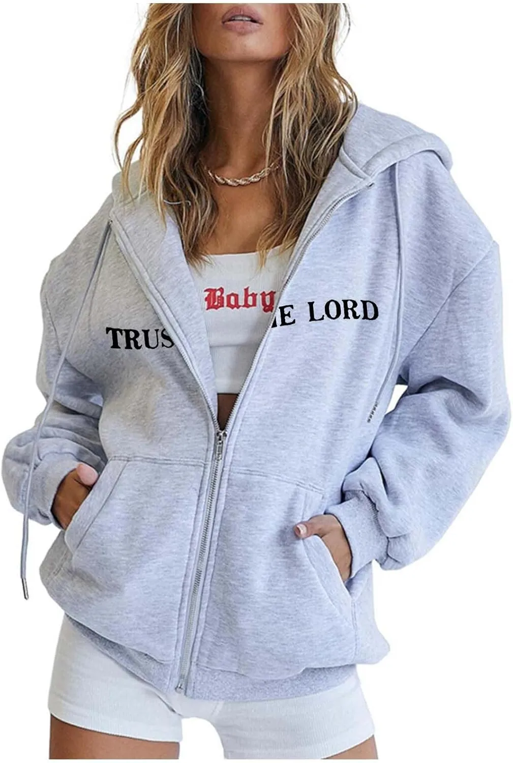 Bible Verse for Women Faith Over Fear Hoodie Fashion Shirt Christian Graphic Hoodies Pull Over Love Like Jesus Spirit
