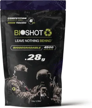 Biodegradable Green Tracer Glow in The Dark Airsoft BBS - Seamless Competition Match Grade for All 6mm Airsoft Guns and Accessories