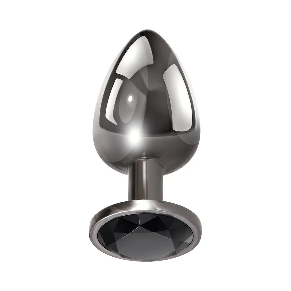 Black Gem Anal Plugs - Set of 3 - Chrome