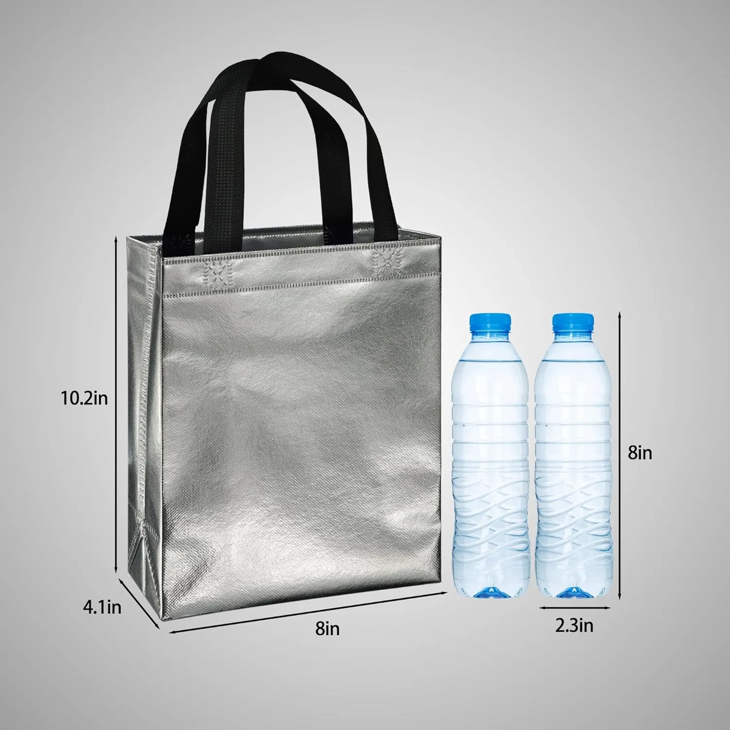 BLEWINDZ 100Pcs Medium Gift Bags Bulk – 10.2" Reusable Gift Bag with Handles - Ideal as Party Favor Bags, Shopping Bag (10 Colors)