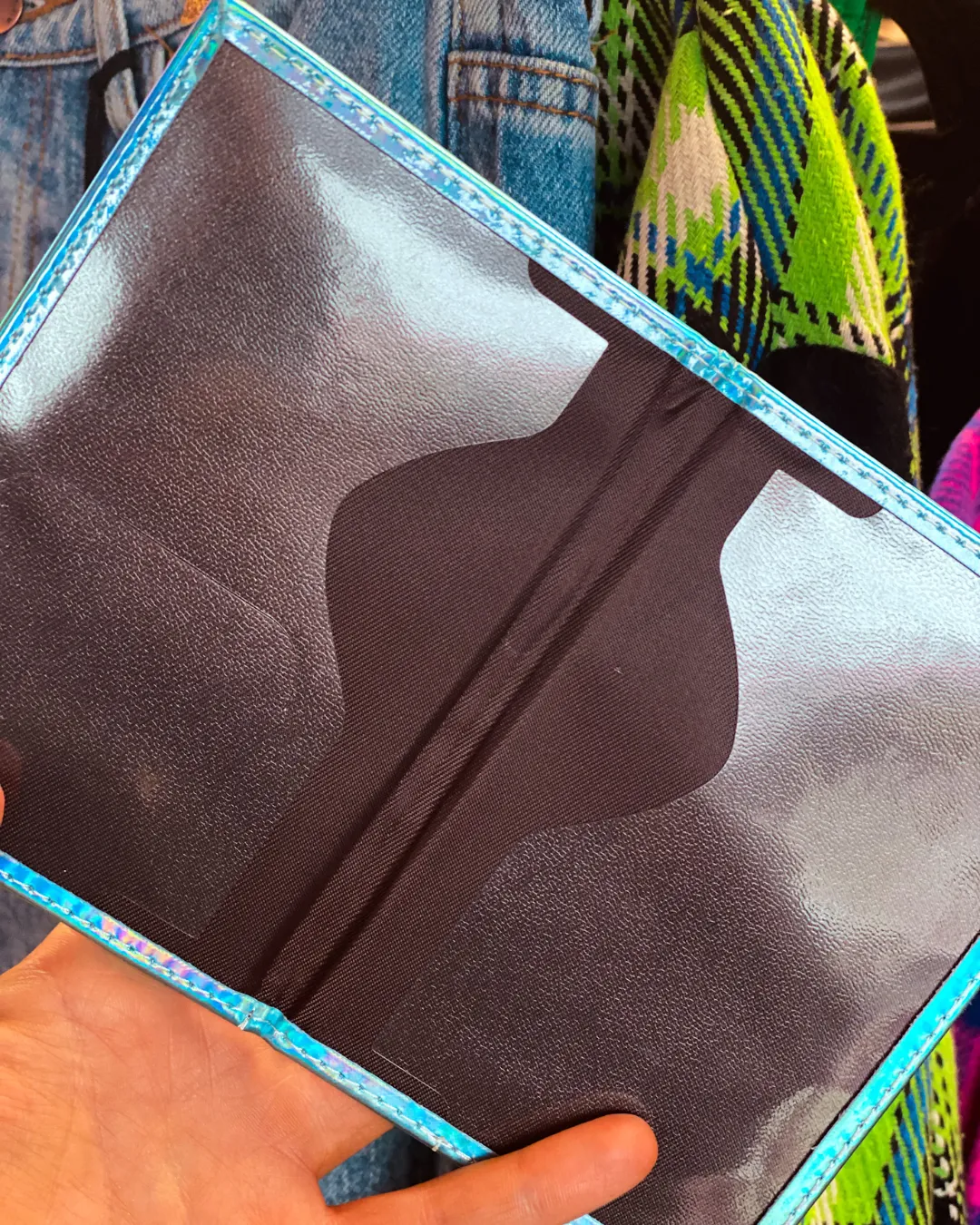 Blue Iridescent Passport Cover