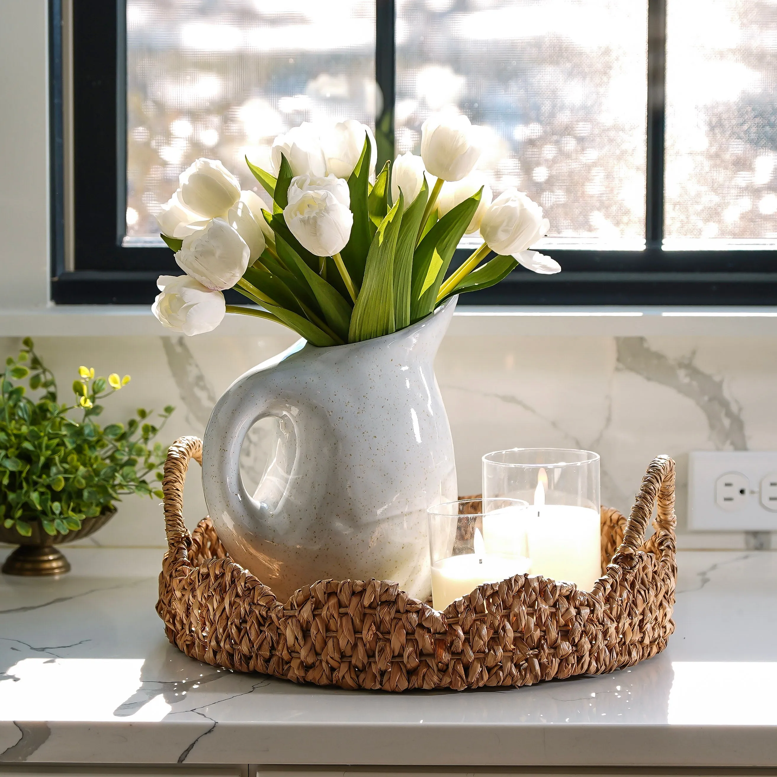 Braided Scalloped Seagrass Tray