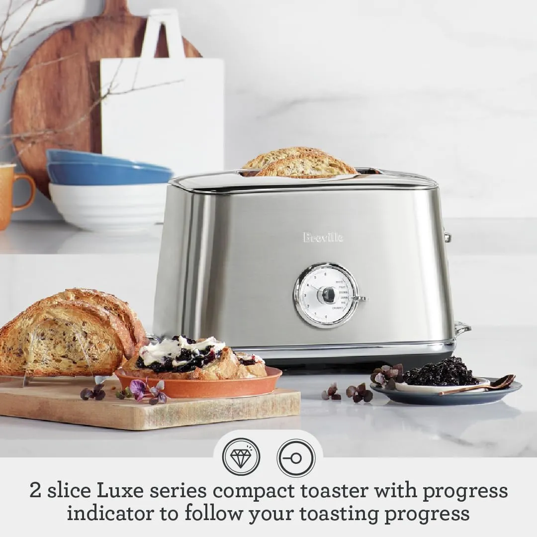 Breville 2 Slice Luxe Toaster BTA735OYS, Oyster Shell
