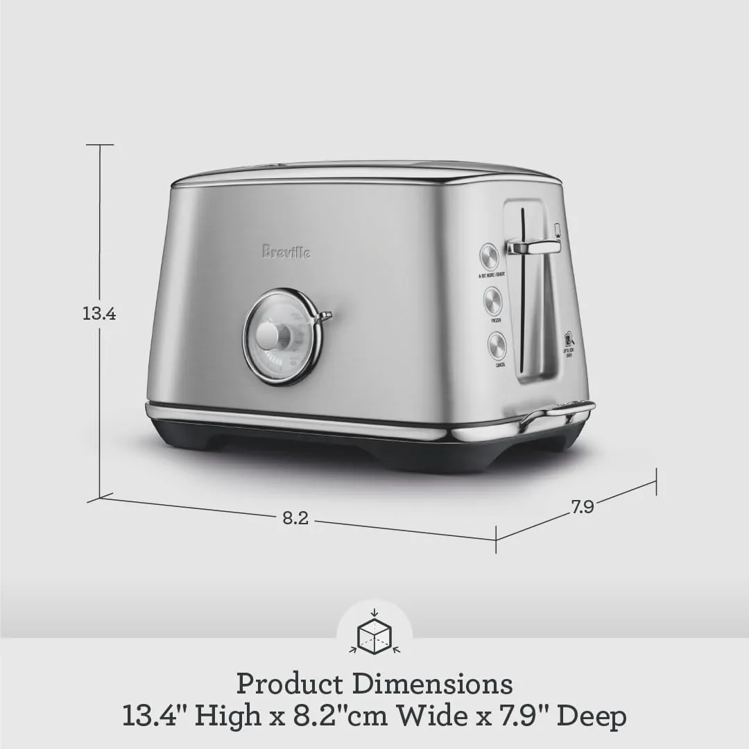 Breville 2 Slice Luxe Toaster BTA735OYS, Oyster Shell