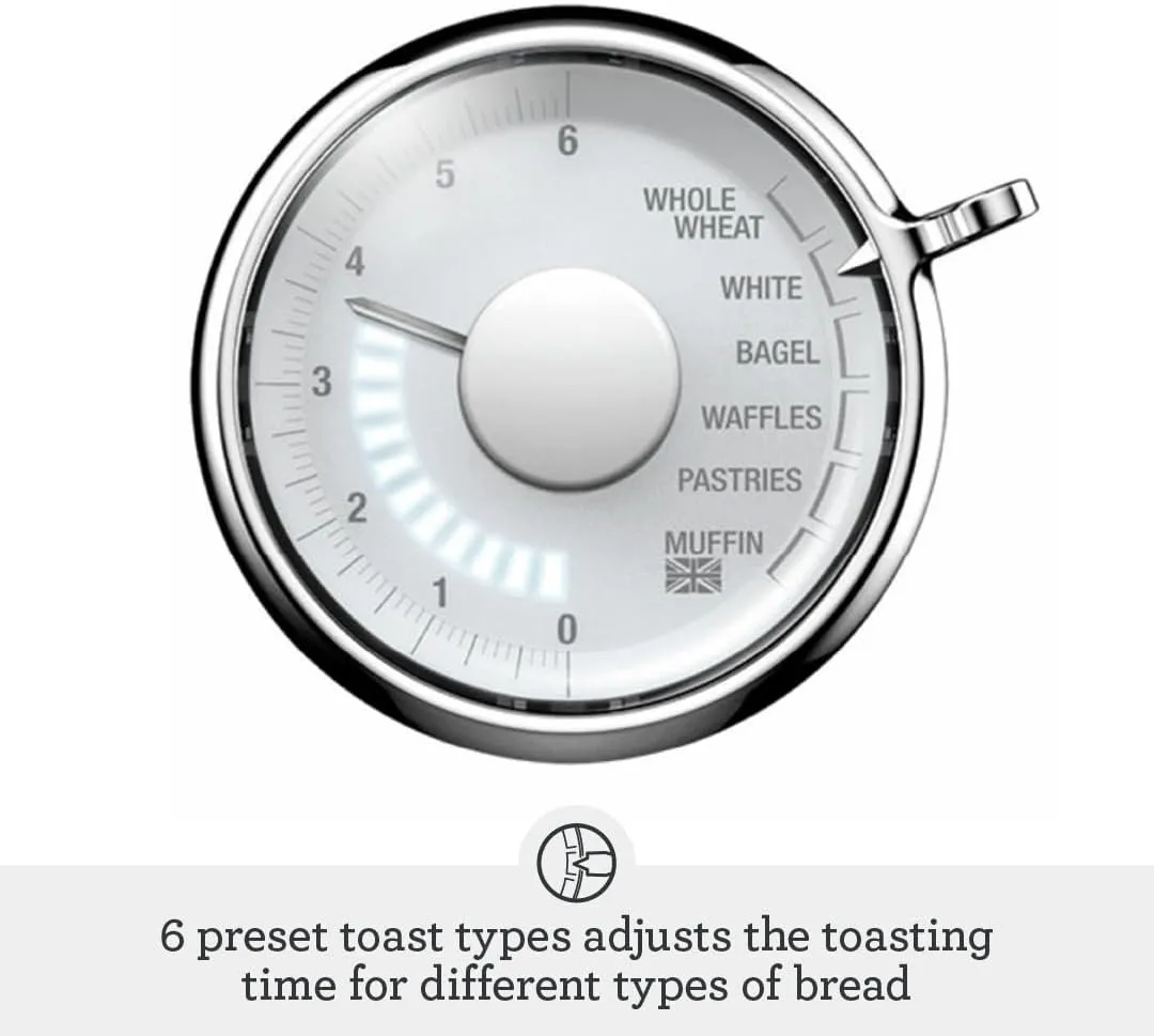 Breville 2 Slice Luxe Toaster BTA735OYS, Oyster Shell