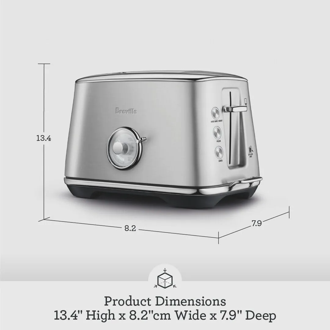 Breville 2 Slice Luxe Toaster BTA735SHY, Smoked Hickory