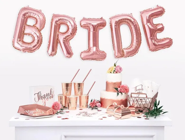 Bride Squad Plates - Rose Gold (6)